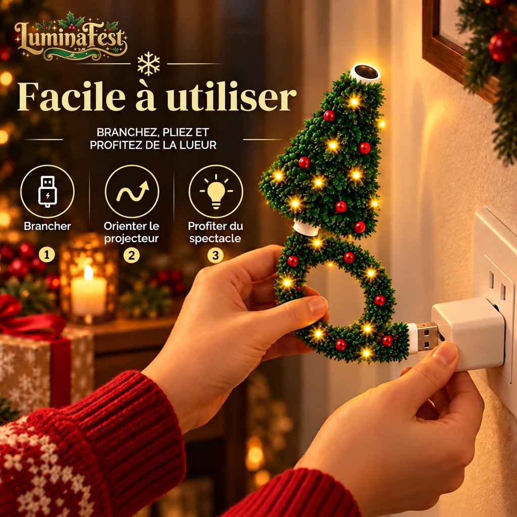 Projecteur LuminaFest™ - Édition Festive USB